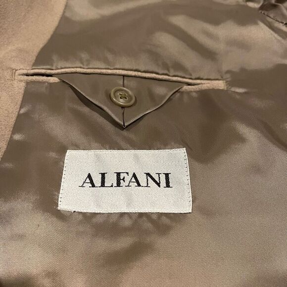Alfani Tan Micro-Suede Suit Jacket Sports Coat Blazer Men’s 44R - Picture 7 of 7